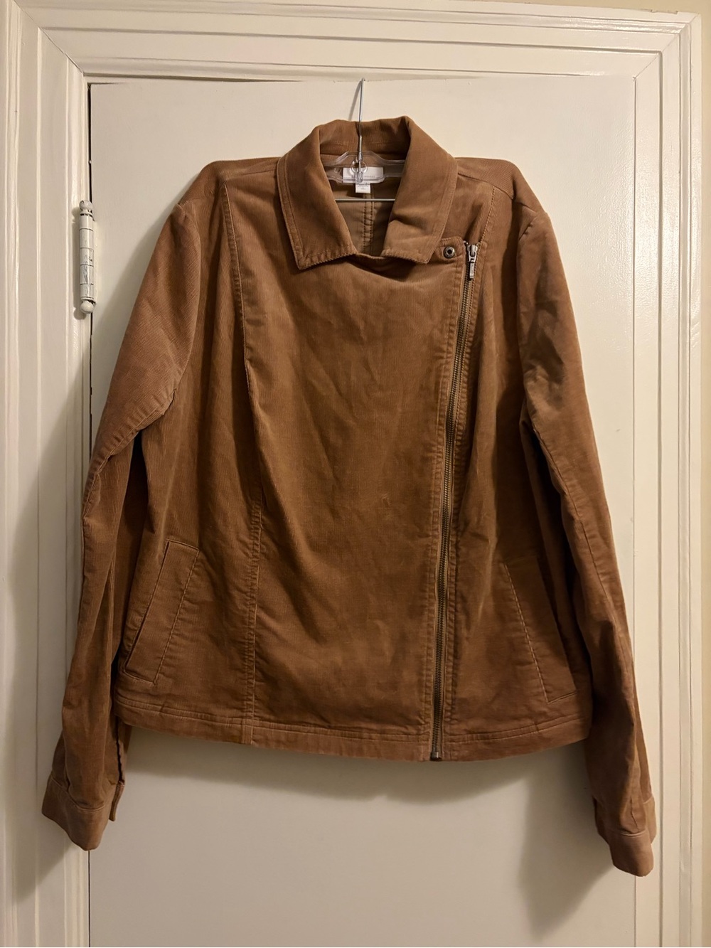 J. Jill Corduroy Moto Jacket Brown Size Large Tall
